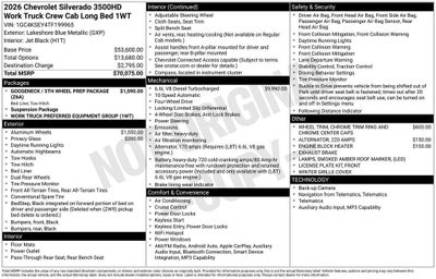 2026 Chevrolet Silverado 3500 HD WT DRW