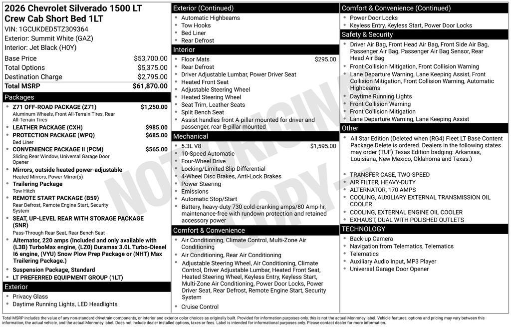 2026 Chevrolet Silverado 1500 LT