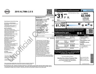 2015 Nissan Altima 2.5 S