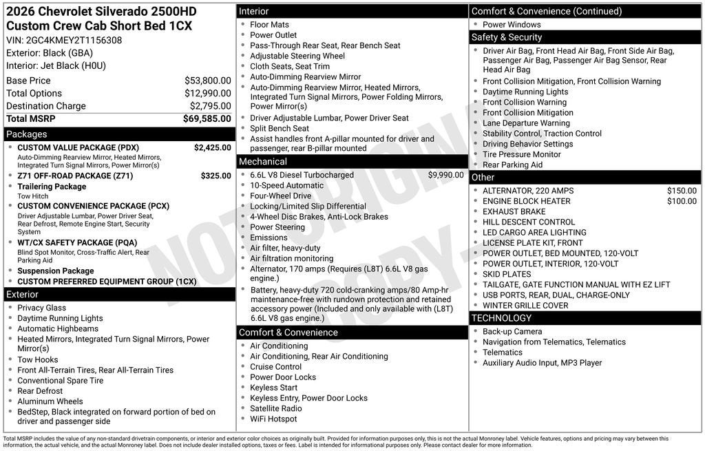 2026 Chevrolet Silverado 2500 HD Custom
