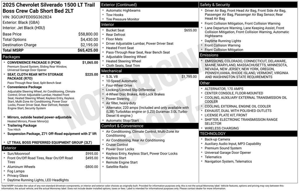 2025 Chevrolet Silverado 1500 LT Trail Boss
