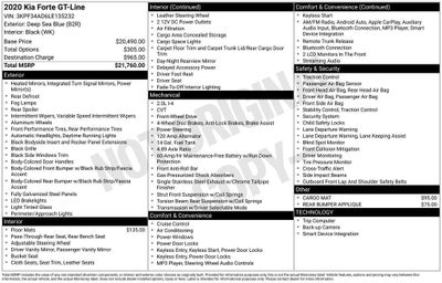 2020 Kia Forte GT-Line