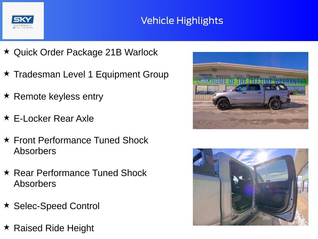 2025 RAM 1500 Warlock Crew Cab 4x4 5'7' Box