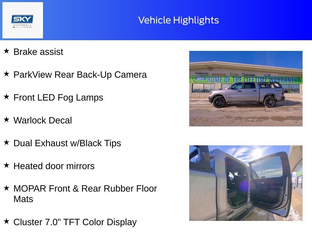 2025 RAM 1500 Warlock Crew Cab 4x4 5'7' Box