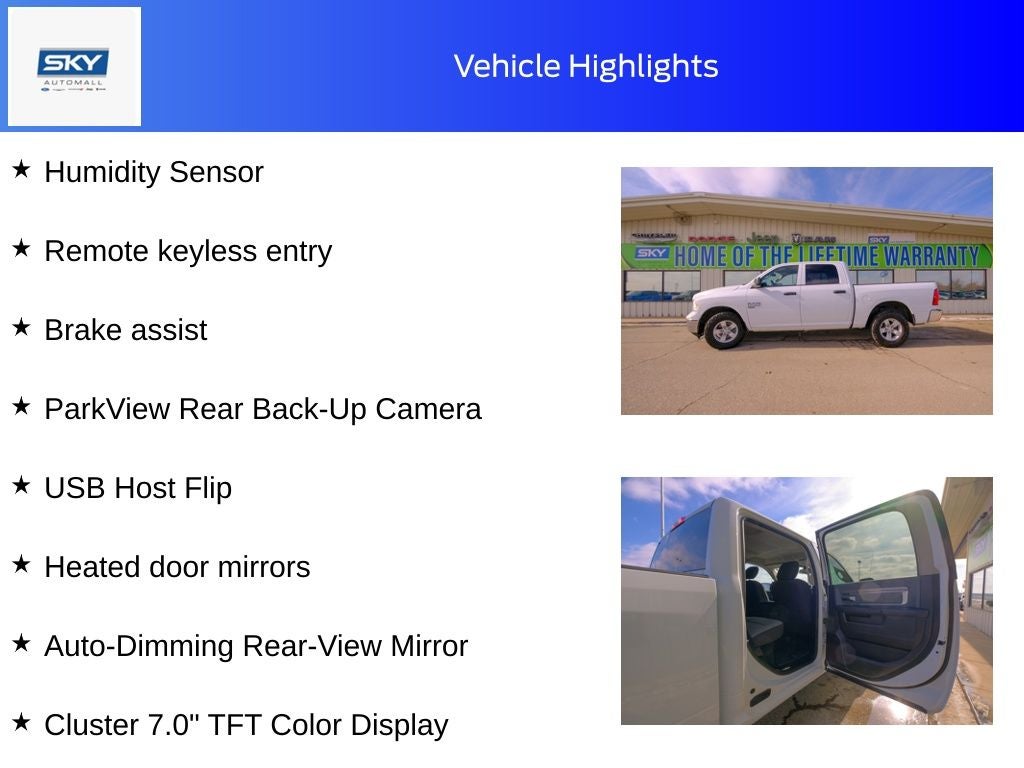 2023 RAM 1500 Classic SLT Crew Cab 4x4 5'7' Box