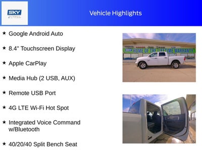 2023 RAM 1500 Classic SLT Crew Cab 4x4 5'7' Box