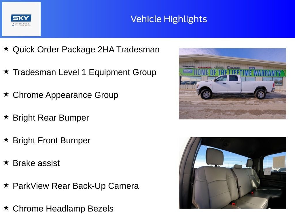 2024 RAM 2500 Tradesman Crew Cab 4x4 8' Box