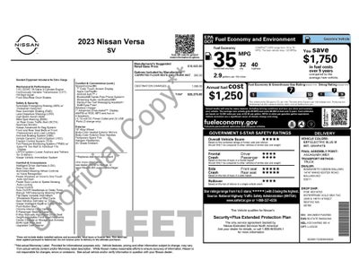 2023 Nissan Versa 1.6 SV Xtronic CVT